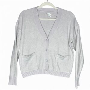 Joie Women's Cream Button Down Soft Fuzzy Cozy Cardigan Sweater Normcore - L